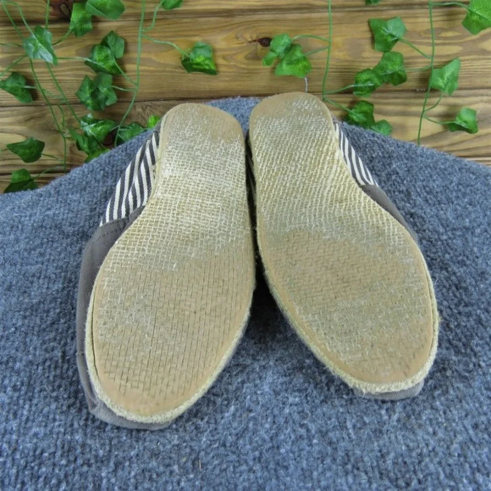TOMS Women Slip On Espadrille‎ Gray Fabric Sz 9 Medium  Used 2025